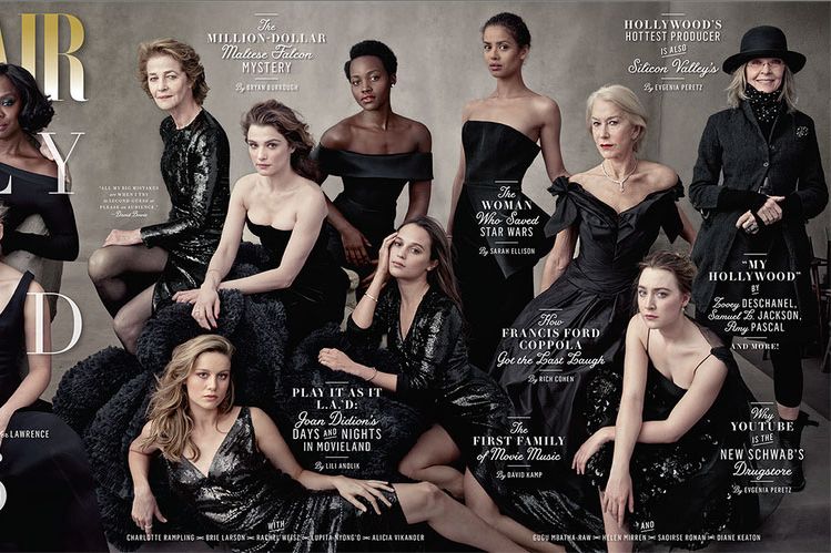 Diane Keaton styles herself on the cover of the Vanity Fair