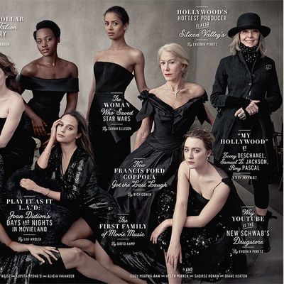 Diane Keaton styles herself on the cover of the Vanity Fair