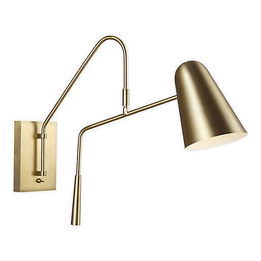 Simon Swivel Wall Sconce in Burnished Brass