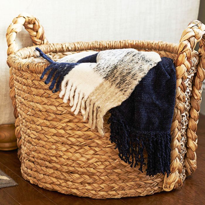 Small Storage Baskets for Organizing Fabric Storage Bin Decorative Basket for Bathroom Bedroom Toilet Paper Books Towels White Baskets 