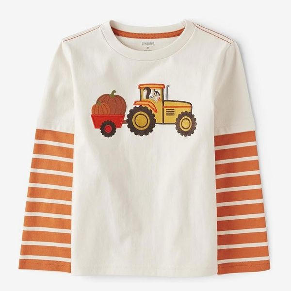 Gymboree Embroidered Graphic Long Sleeve Layered T-Shirt