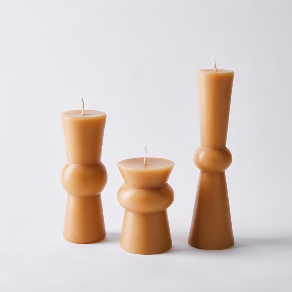 GreenTree Home Hand Poured Beeswax Pillar Candles