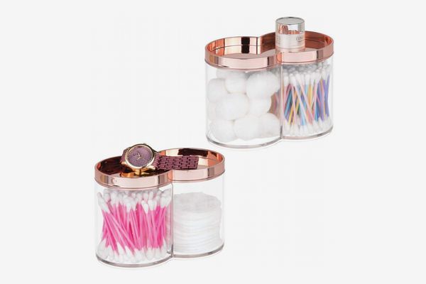 mDesign plastic jar for bathroom vanity