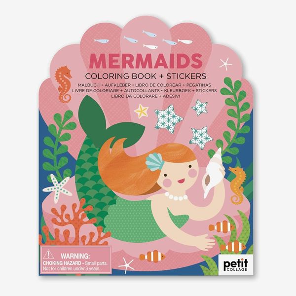 PETIT COLLAGE Mermaids Coloring Book with Stickers