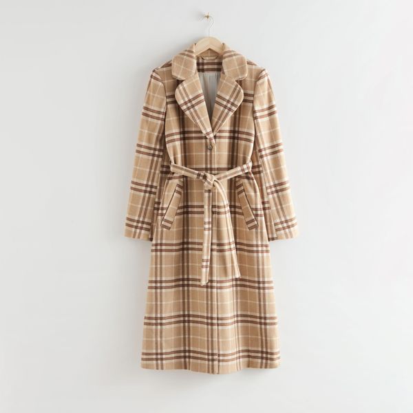 & Other Stories Belted Wool Blend Coat