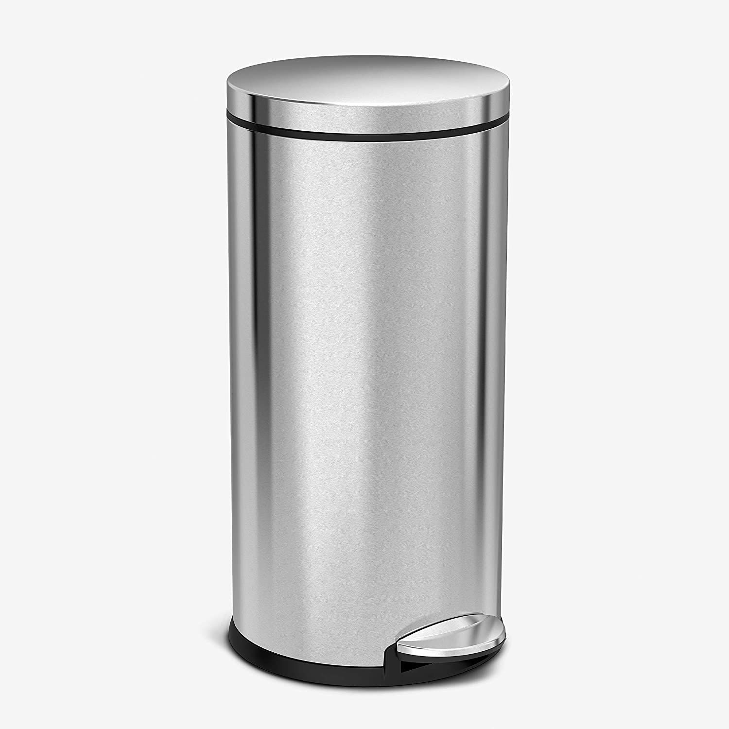 30L Stainless Steel Step-on Trash Can Kitchen Garbage Can Inner Bucket Gold 