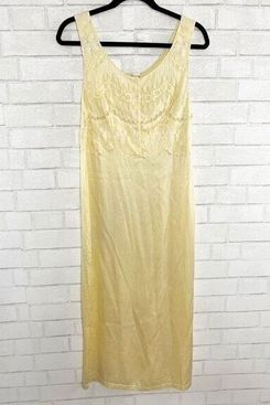 La Perla Vintage Pale Golden Yellow Silk Slip