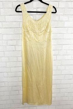 La Perla Vintage Pale Golden Yellow Silk Slip