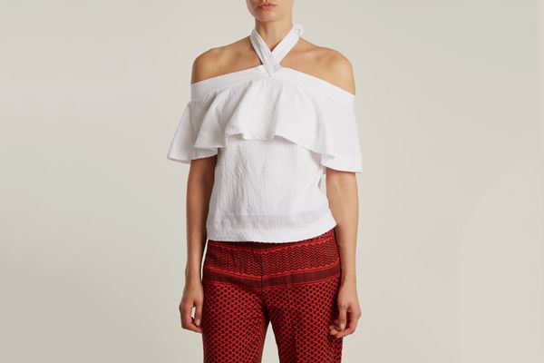 Cecilie Copenhagen Topanga Scarf-Jacquard Cotton Top