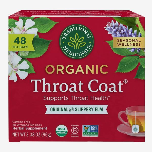 Traditional Medicinals Tea, Organic Throat Coat, Supports Throat Health, 48 Tea Bags