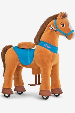 PonyCycle Ride on Horse Toys for Kids Riding Brown Horse Rocking Horse Essential Model E
