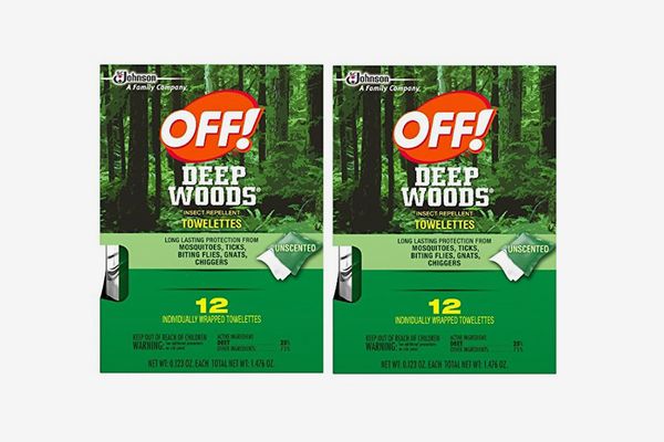 Off! Deep Woods Insect Repellent Wipes, 12 Towelettes (Pack of 2)