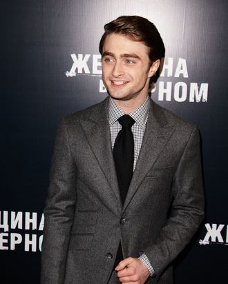 MOSCOW, RUSSIA - FEBRUARY 15: Actor Daniel Radcliffe attends the premiere of Woman in Black in Oktyabr Cinema on February 15, 2012 in Moscow, Russia. (Photo by Oleg Nikishin/Epsilon/Getty Images)