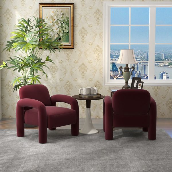 Wrought Studio Iryanna Velvet Armchair