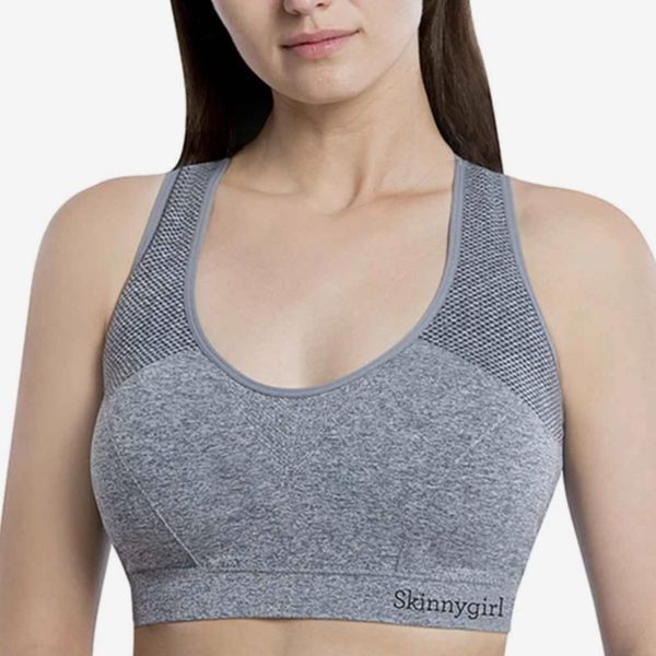 Skinnygirl Seamless Racerback Lounge Bra with Removable Cups, 3 Pack