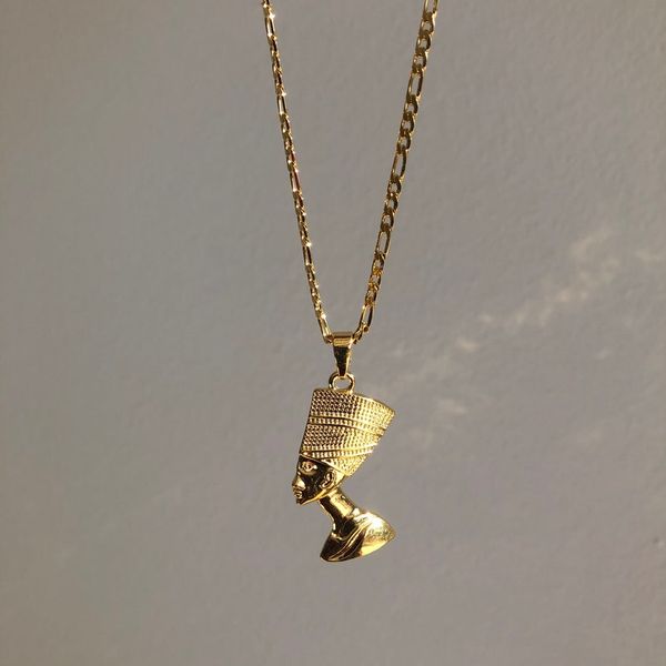 Forever Mahogany 18K Gold Nefertiti Necklace