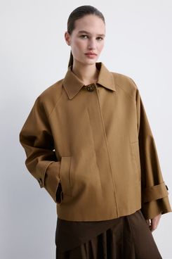 Mango Oversized Short Trench