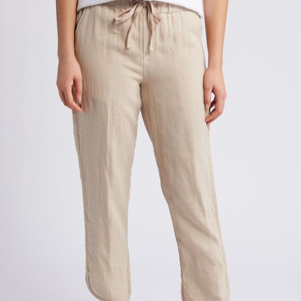 Caslon Tulip Hem Linen Pants