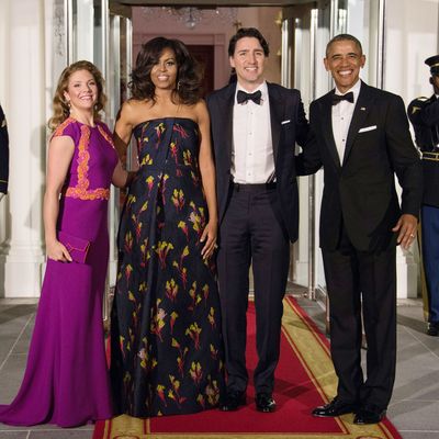 The Obamas and Trudeaus sure clean up, eh?
