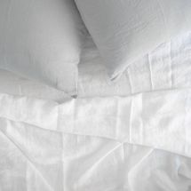 Linge Particulier Linen Flat Sheet, Off White