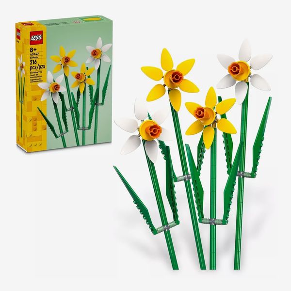 LEGO Flowers Celebration Gift, Yellow and White Daffodil Room Decor