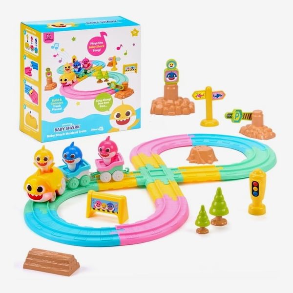 Baby Shark Musical Train Set with Track, Lights, Songs & Shark Family