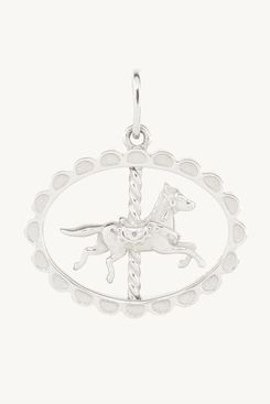Laufey x Catbird Carousel Horse Spinner Charm, Silver