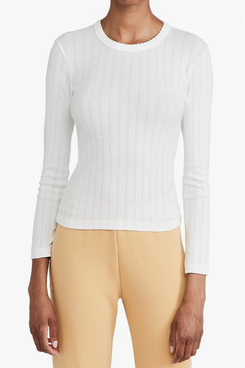 Leset Pointelle Slim Fit Top