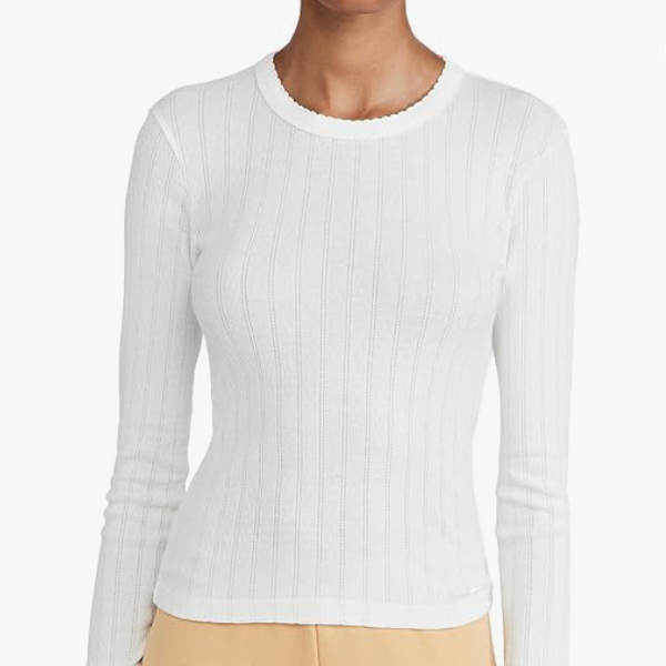 Leset Pointelle Slim Fit Top