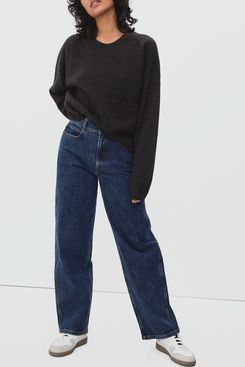 Everlane The Belgian-Waffle Pocket Pullover in ReCashmere
