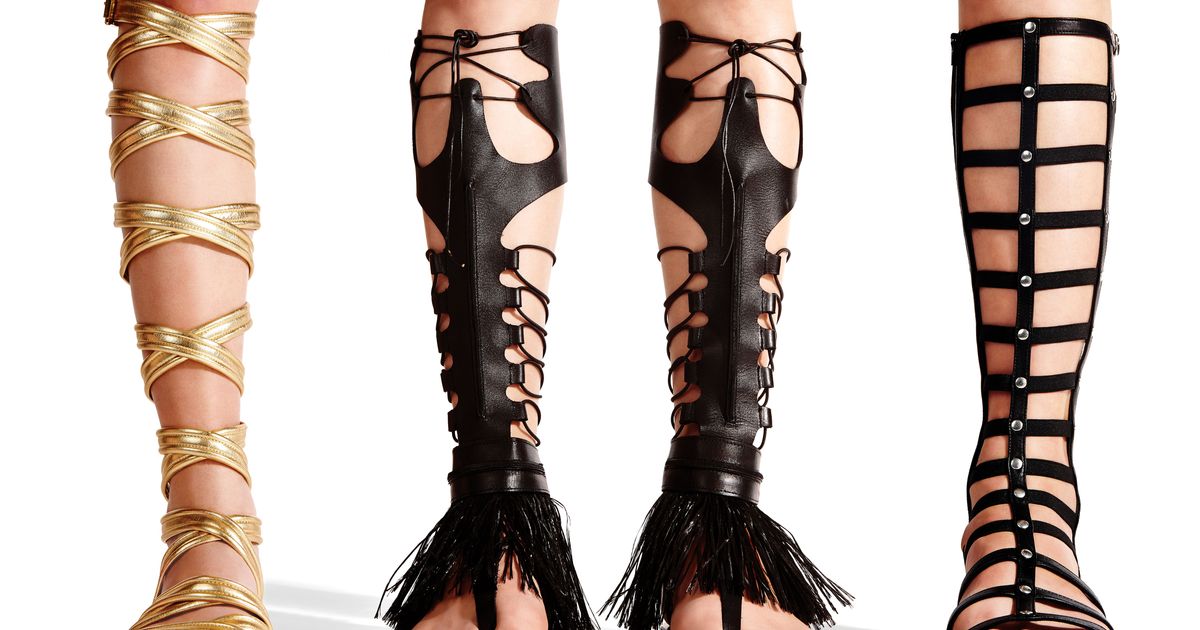 Fashion Women Outdoor New Pu Leather Sandals Knee High Gladiator Zip Up  Studded | eBay