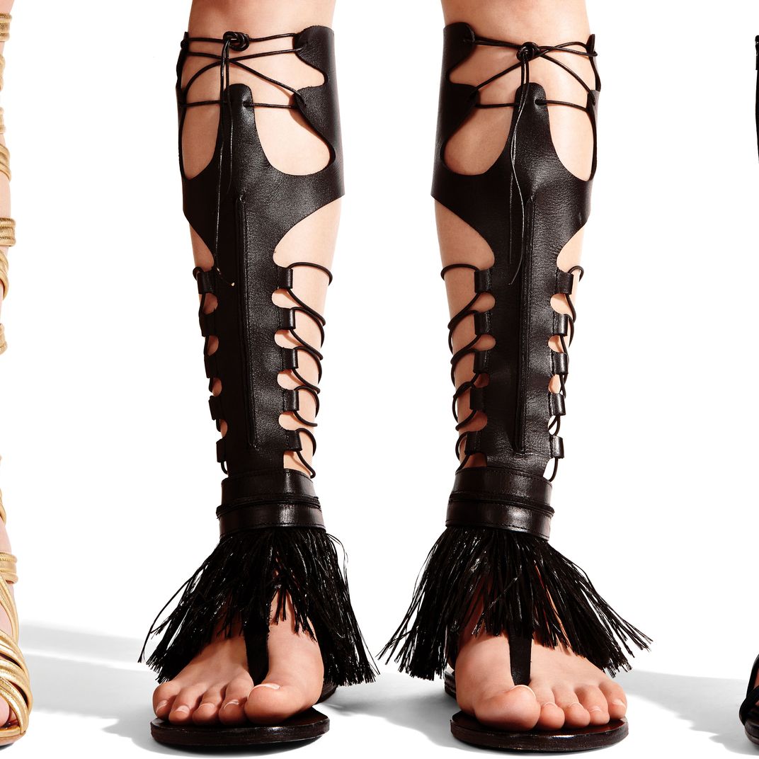Black Gladiator Leather Sandals for Women Flat Roman - Etsy