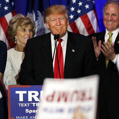 GOP Presidential Candidate Donald Trump Holds SC Primary Night Party In Spartanburg