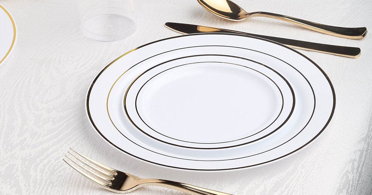 fancy paper plates for weddings