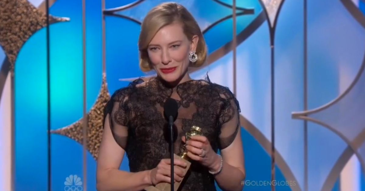 Watch Cate Blanchett’s Charming Golden Globes Acceptance Speech