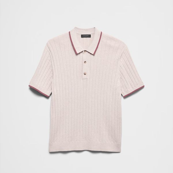 Banana Republic Factory Wide-Ribbed Sweater Polo