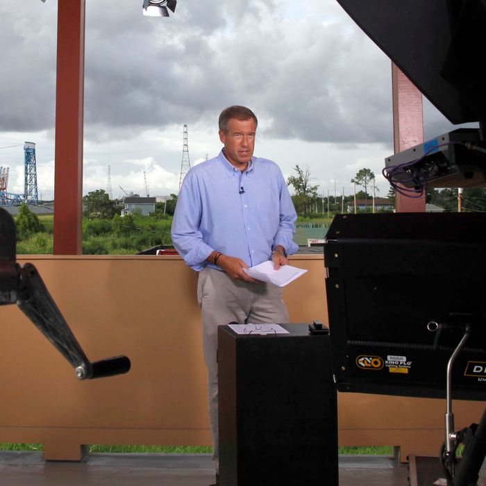 NBC NIGHTLY NEWS WITH BRIAN WILLIAMS -- Pictured: Brian Williams -- NBC News' Brian Williams anchors live from the lower 9th ward in New Orleans, five years after Hurricane Katrina devastated the region -- Photo by: Judi Bottoni/NBC/NBC NewsWire