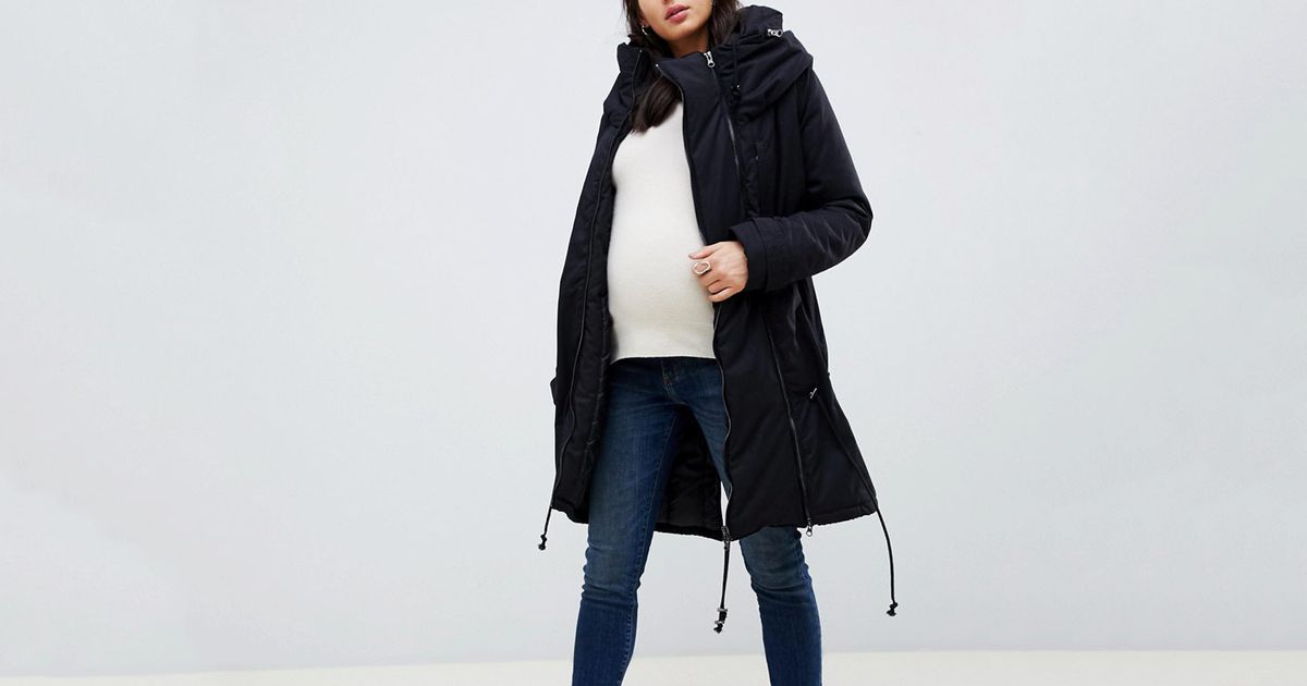 Quilted puffer hot sale maternity coat