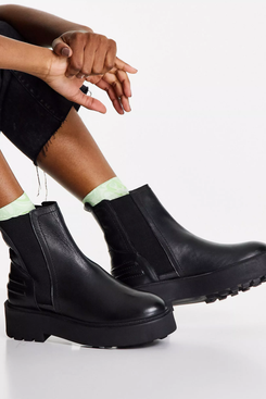 ASOS Design Arthur Leather Padded Chelsea Boots