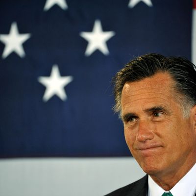 Republican presidential candidate and former Massachusetts Gov. Mitt Romney speaks to supporters during a campaign stop on April 18, 2012 in Charlotte, North Carolina. 