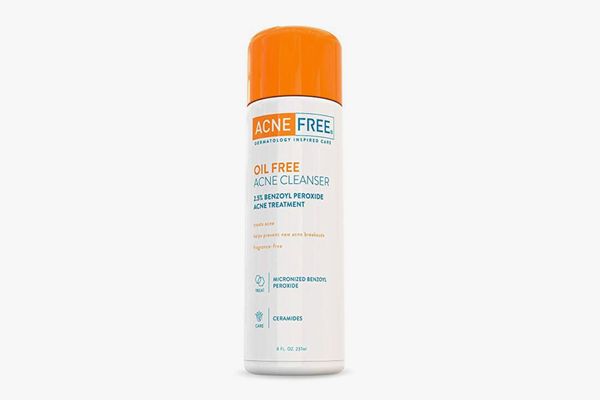 Acne Free Oil-Free Acne Cleanser, Benzoyl Peroxide 2.5% Acne Face Wash with Glycolic Acid