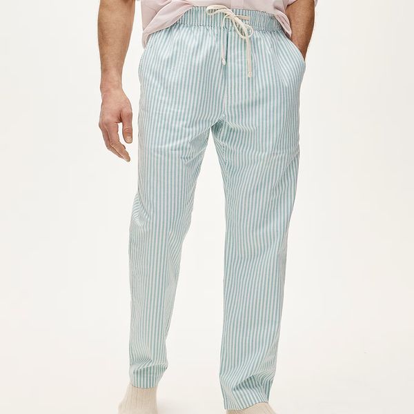 J.Crew Broken-In Oxford Lounge Pant in Organic Cotton Stripe