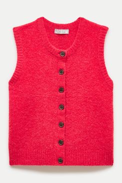 J.Crew Button-Front Vest in Alpaca Blend