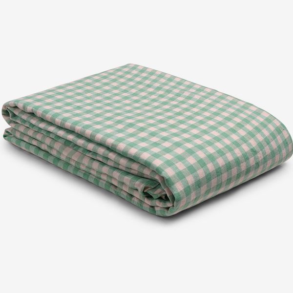 Piglet in Bed Gingham Linen Duvet Cover