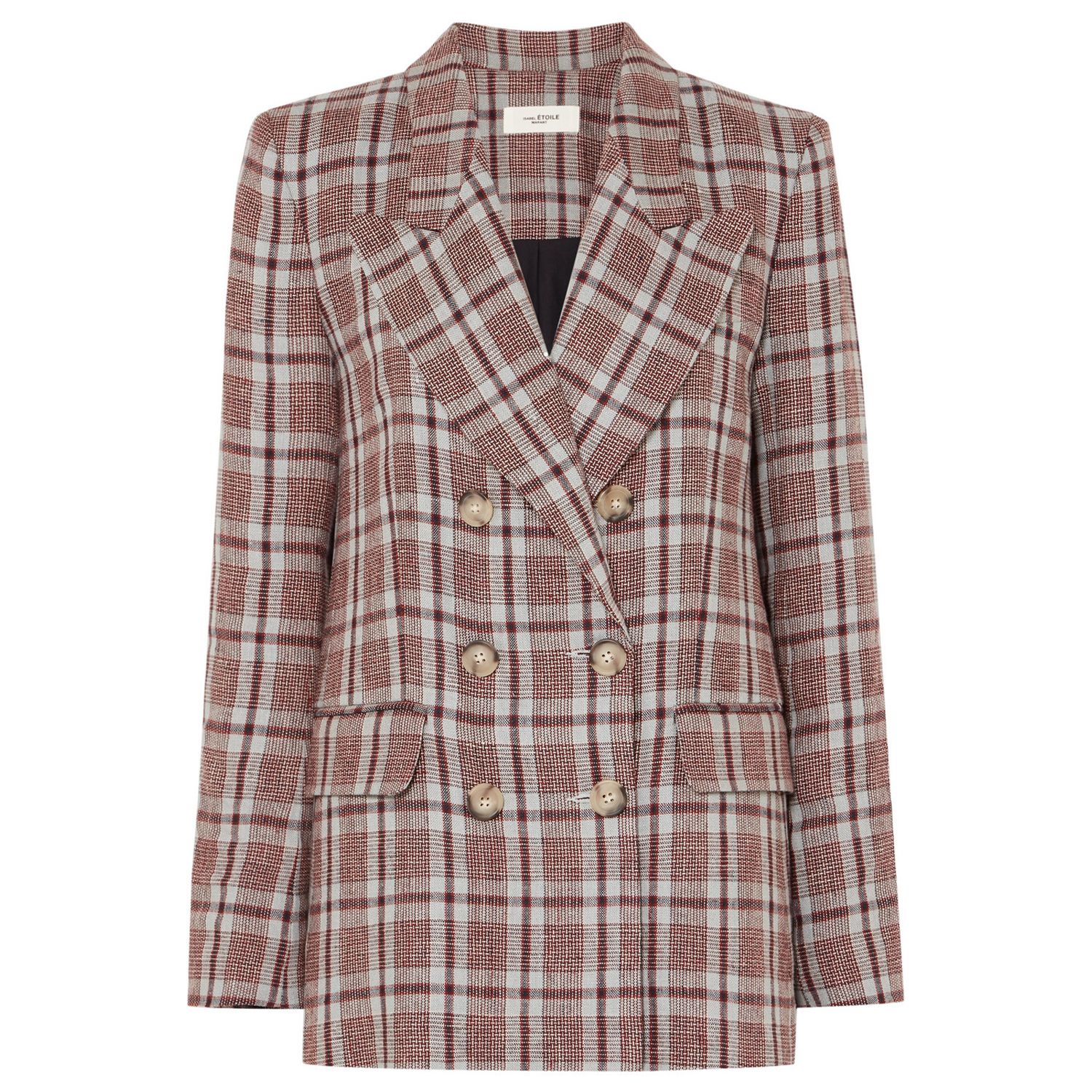 Ianey checked linen blazer