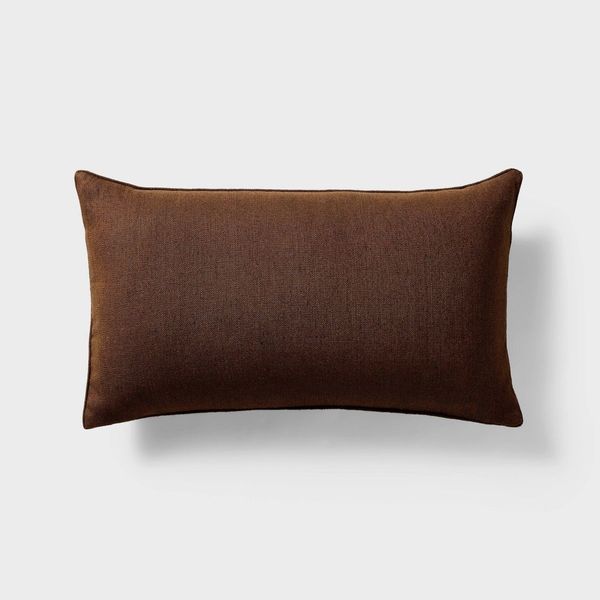 ThisOakHouse Lumbar Linen Throw Pillow - Coffee Brown