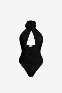 Magda Butrym H&amp;M Rose-Appliquéd Bodysuit with Cutout Detail