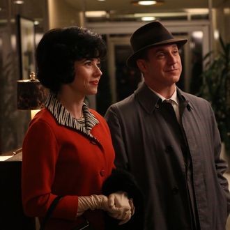 Sylvia Rosen (Linda Cardellini) and Arnold Rosen (Brian Markinson) - Mad Men - Season 6, Episode 5 - Photo Credit: Michael Yarish/AMC