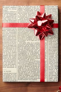 Vintage French Newspaper Wrapping Paper