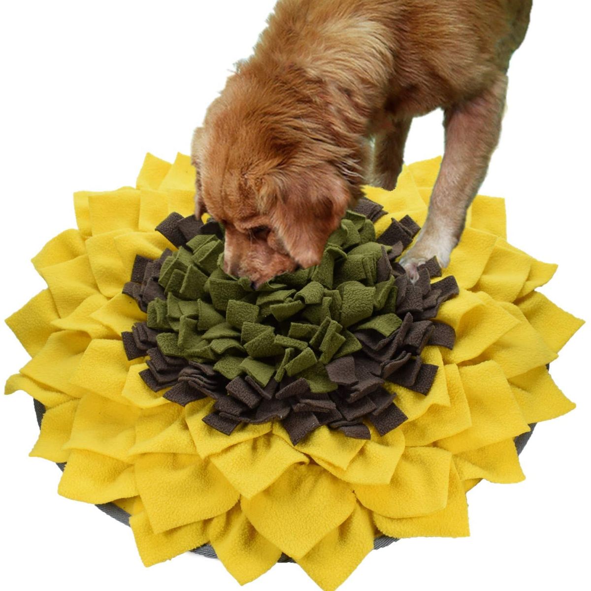 tao pipe Dog Snuffle Mat Puppy Feeding Mat Dog Puzzle Toy for Exercise Training Yellow